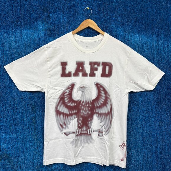 Travis Scott x LAFD Wildfire Fund Cactus Jack Charity Hip Hop T-Shirt Size Mediu - Picture 1 of 4